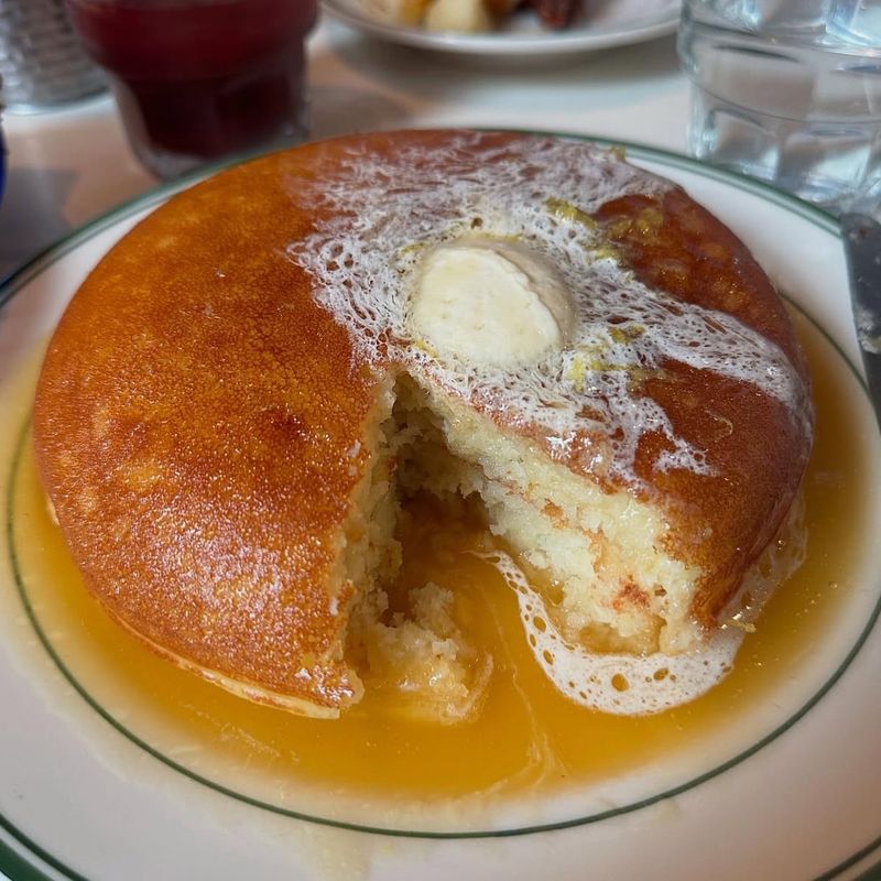 Honey Butter Pancakes At Golden Diner