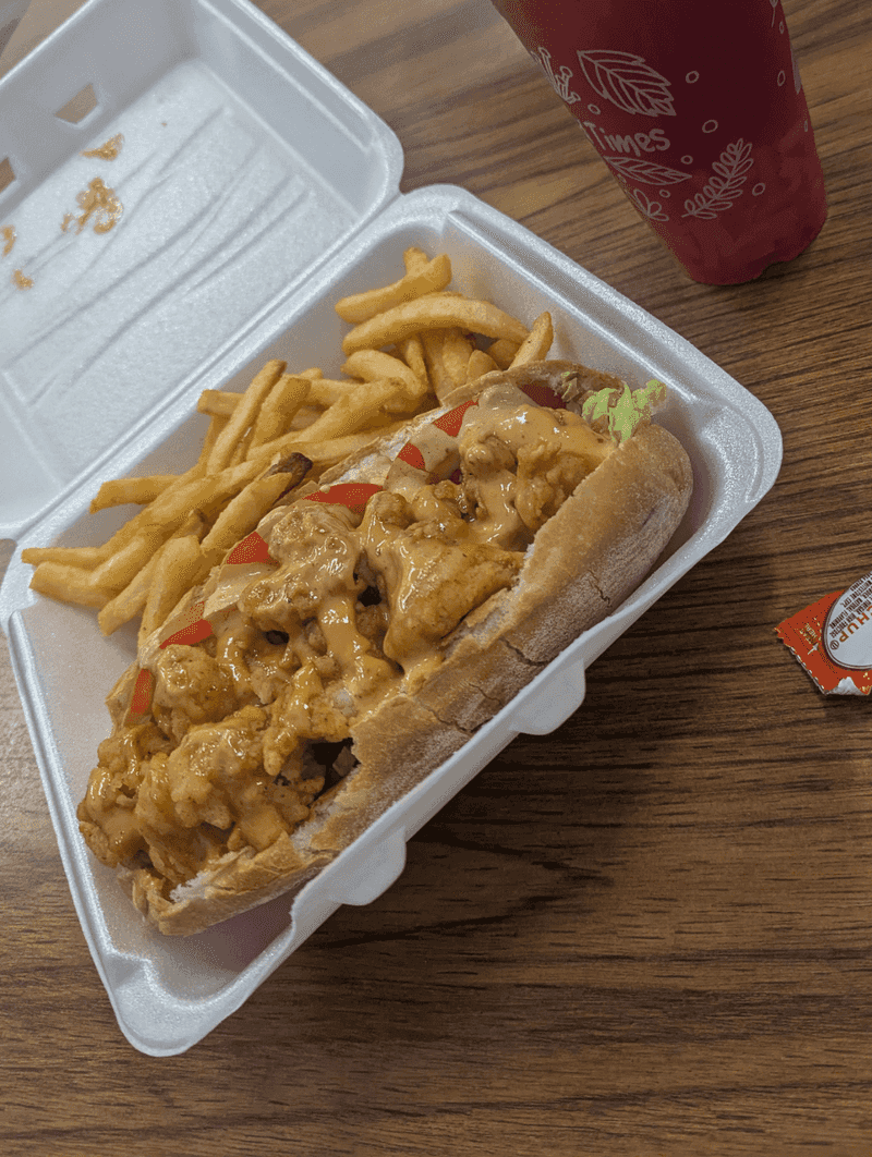 Fried Chicken Poboy – Riverside Gas & Deli, Baton Rouge