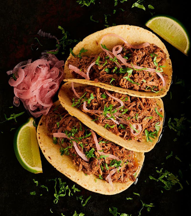 Barbacoa (bar-bah-KOH-ah, not bar-buh-KOY-uh)