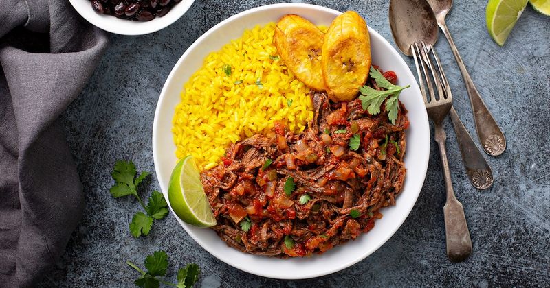 Ropa Vieja With Rice & Plantains