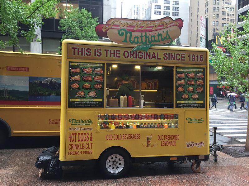 Nathan's Hot Dog Cart