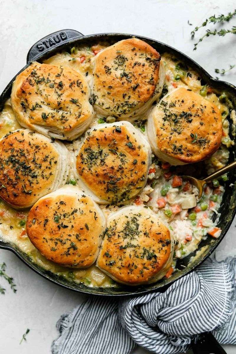 Grandma's Kitchen – Classic Chicken Pot Pie And Biscuits In Rochester