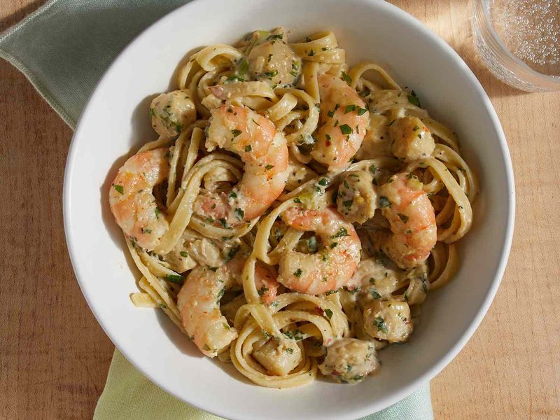 Overpriced Seafood Pasta with Frozen Shrimp