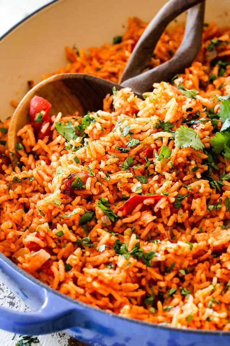 Mexican Rice And Salsa Verde